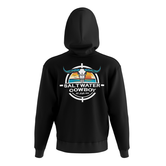 Black Saltwater Cowboy Life Hoodie