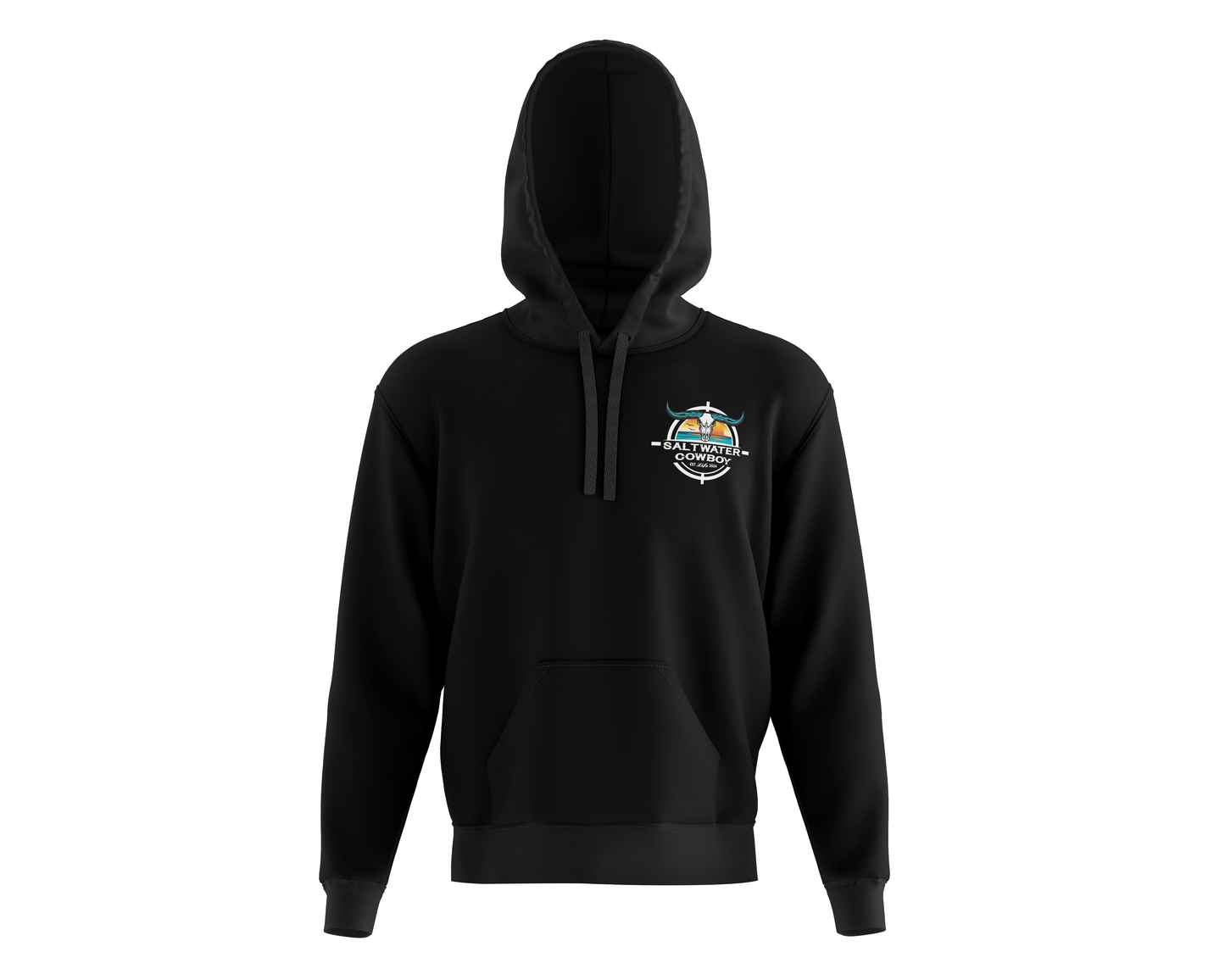 Black Saltwater Cowboy Life Hoodie