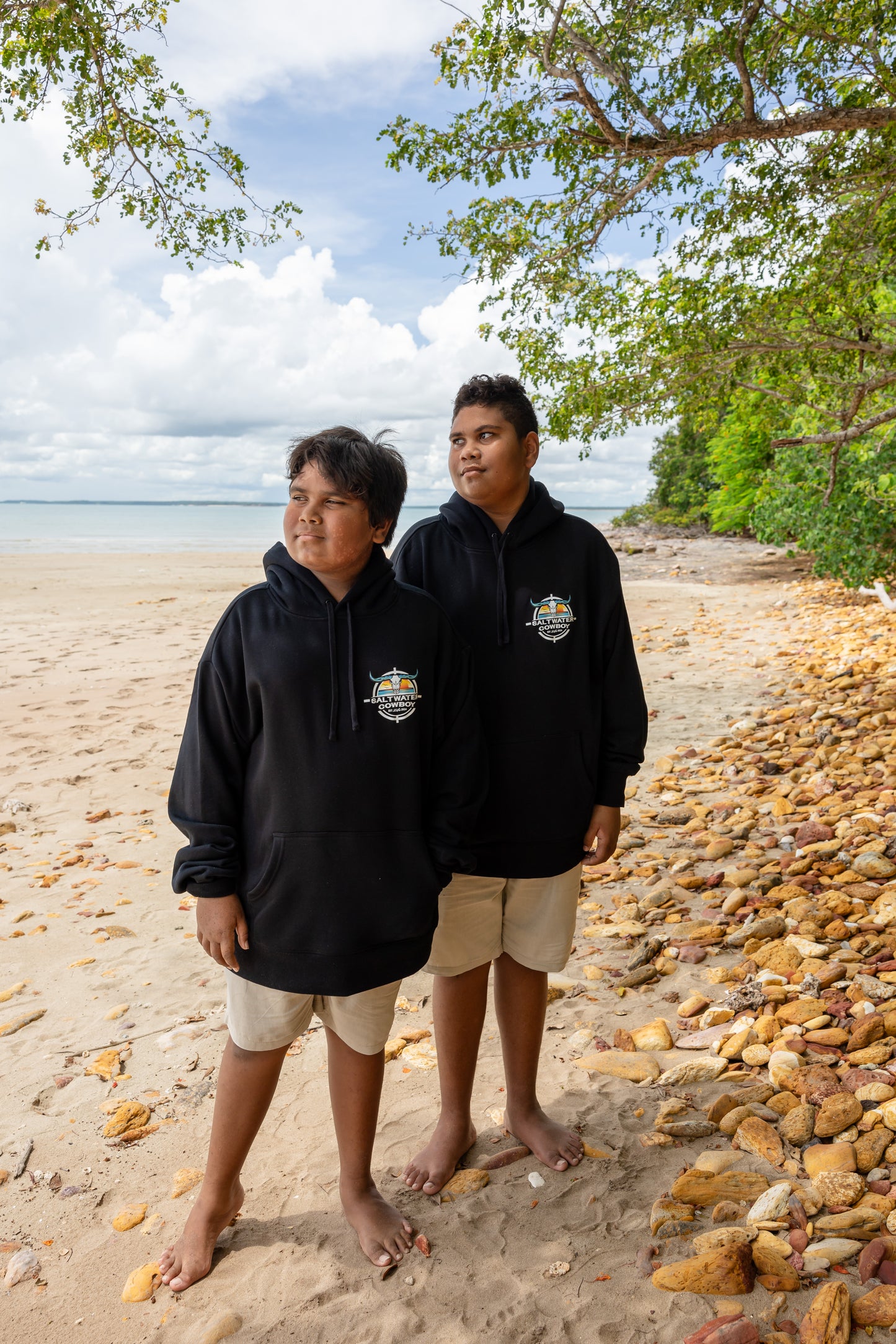 Black Saltwater Cowboy Life Hoodie