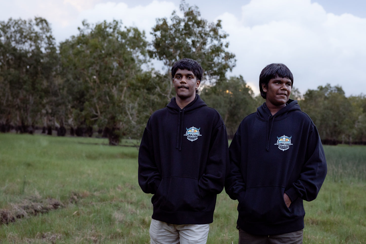Black Saltwater Cowboy Life Hoodie