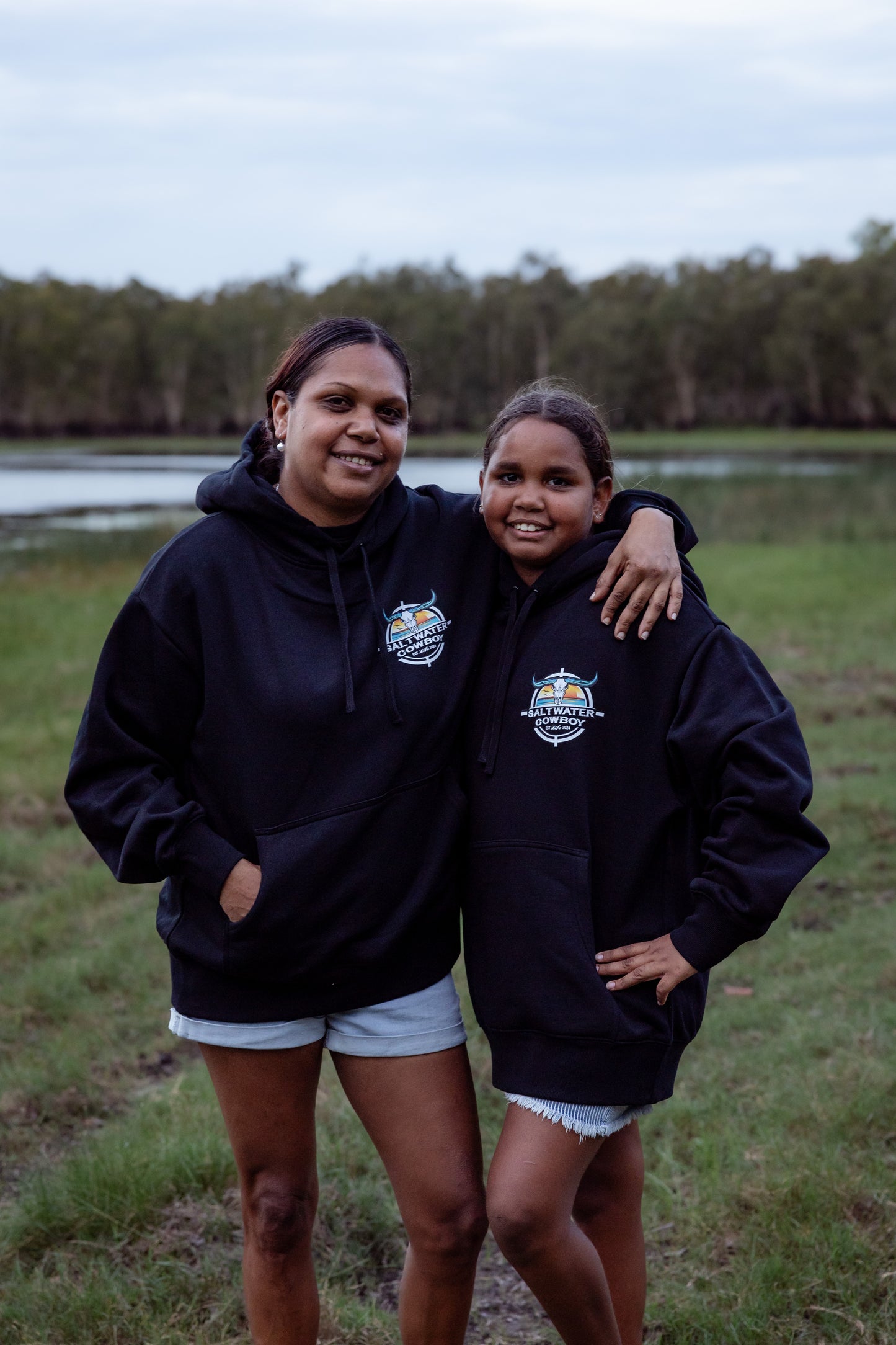 Black Saltwater Cowboy Life Hoodie
