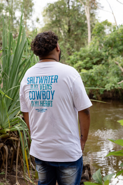 Saltwater in My Veins, Cowboy in my Heart T-Shirt