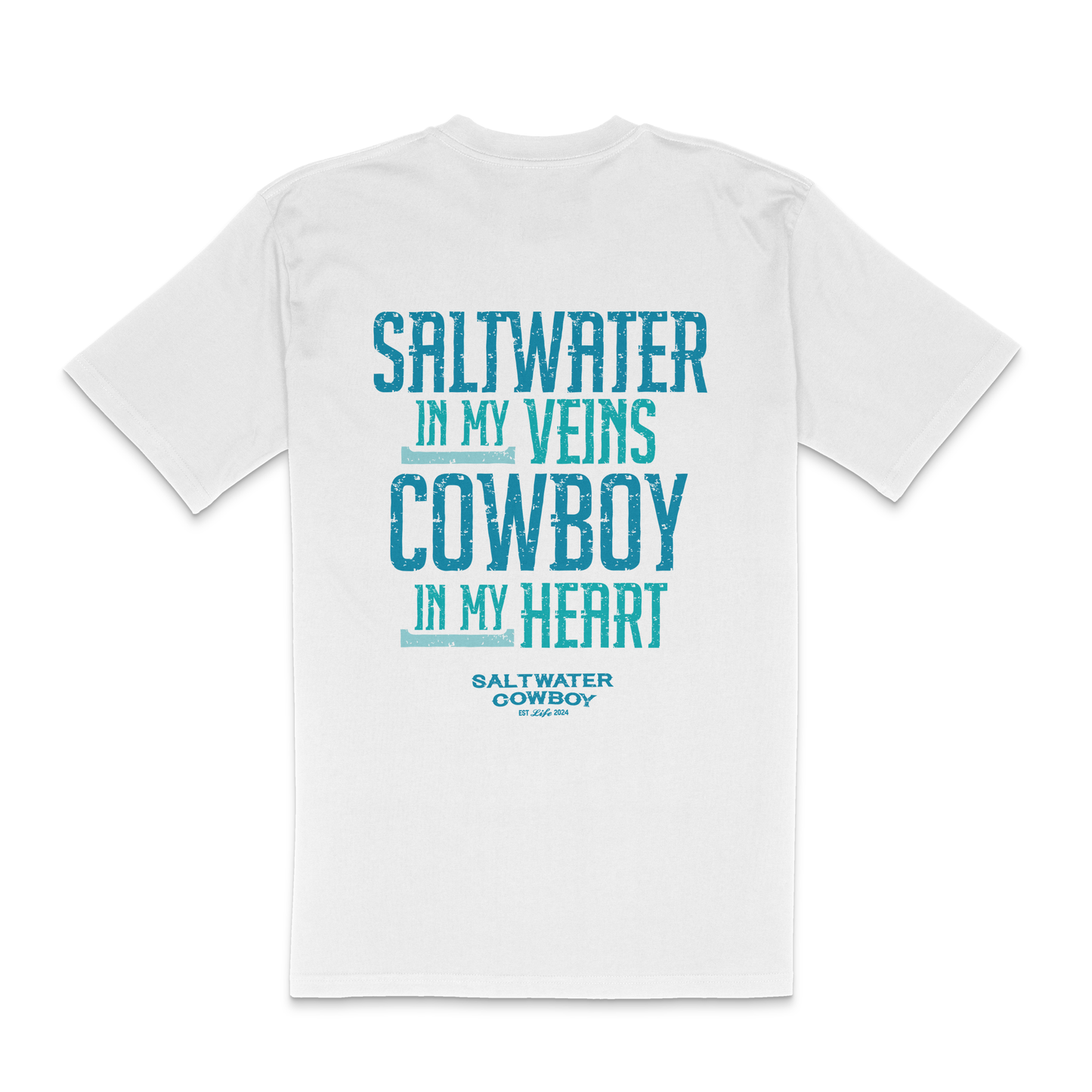 Saltwater in My Veins, Cowboy in my Heart T-Shirt