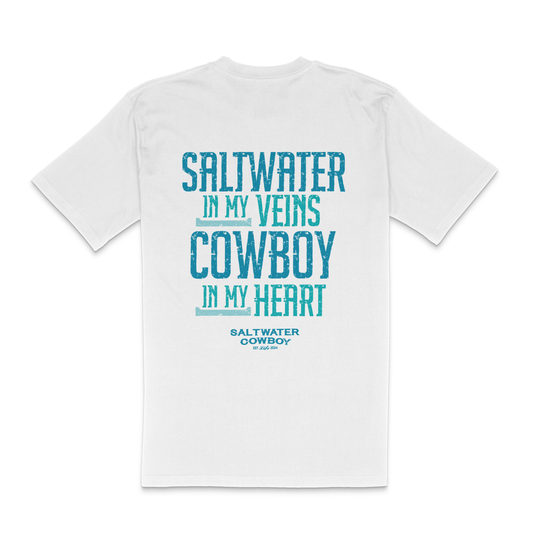 Saltwater in My Veins, Cowboy in my Heart T-Shirt