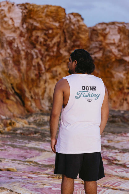 Gone Fishing Muscle Tank